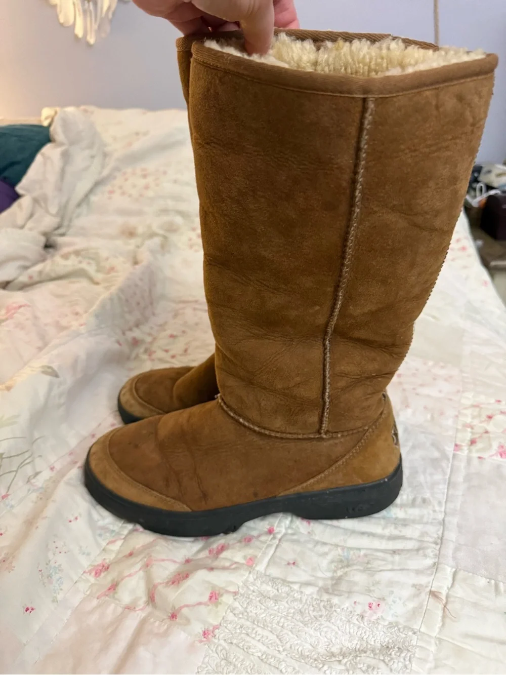 Authentic UGG Australia Ultimate Tall Braid Boots in Classic Chestnut